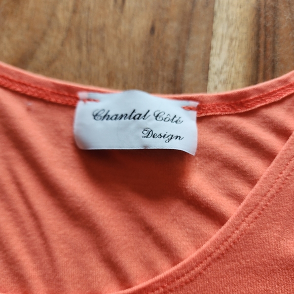 Chantal Côté Design orange sleeveless top/ camisole size S - Picture 6 of 10